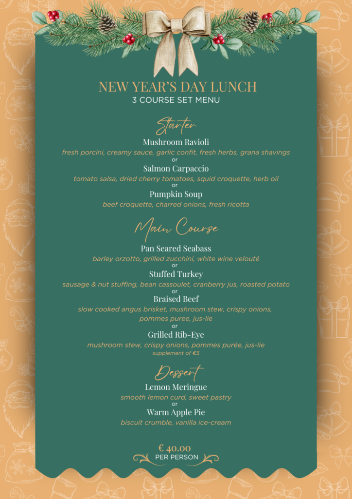 New Years Day Menu