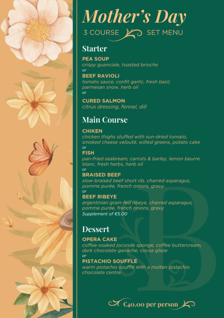 Bottegin Mother's Day menu